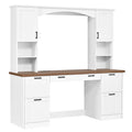 Farmhouse Computer Desk With Hutch