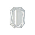 Diamond Shaped Wall Mirror With Beveled Edge Frameless Design - Silver