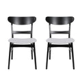 Modern Dining Chairs With Cushioned Seat (Set of 2)