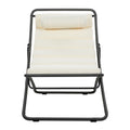 Outdoor Folding Chair With Adjustable Backrest (Set of 2)