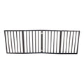 Pet Gate Dog Gate For Doorways, Stairs Or House Freestanding, Folding - Dark Brown