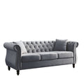 Chesterfield Sofa With Rolled Arms And Nailhead Trim