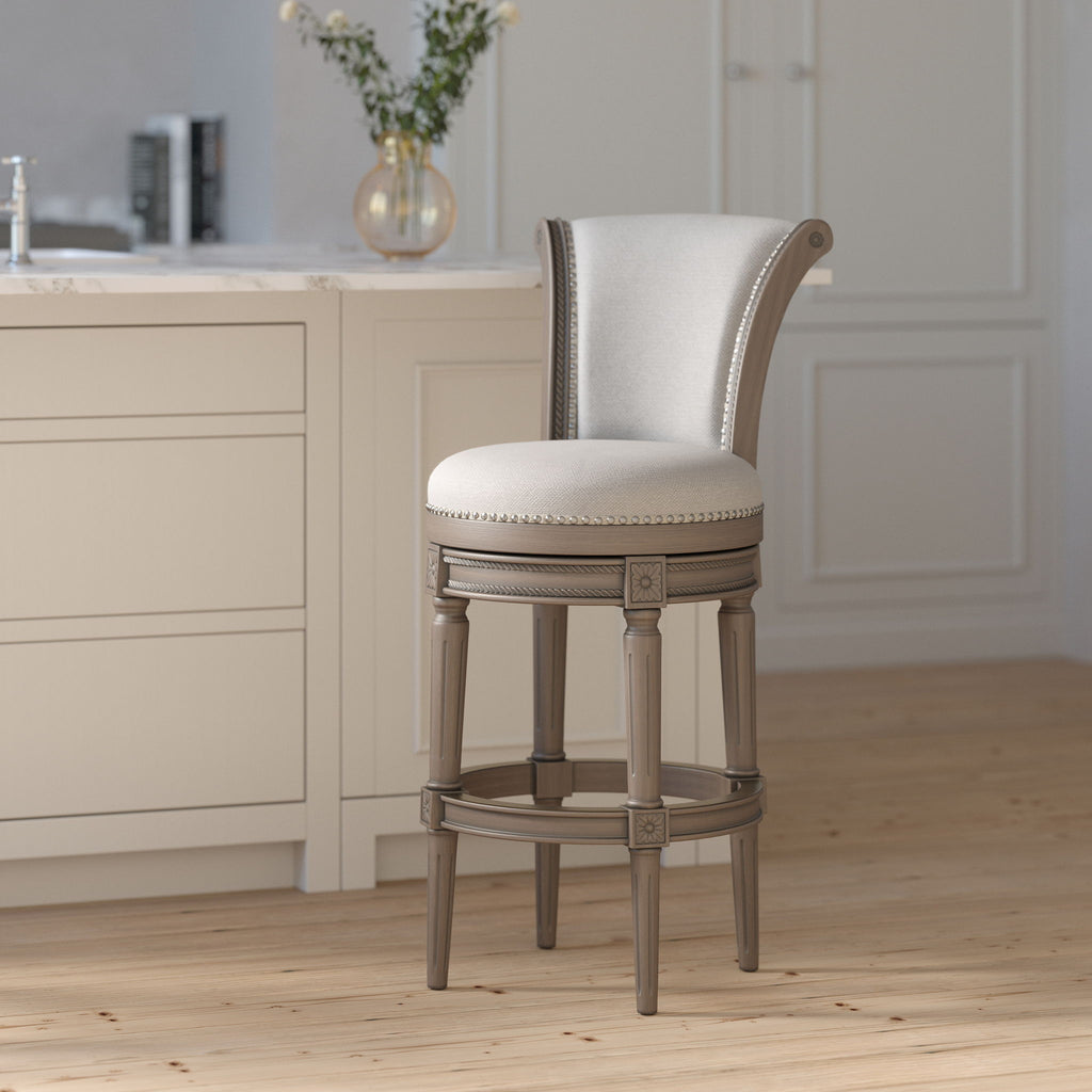 Swivel Barstool With High-Back