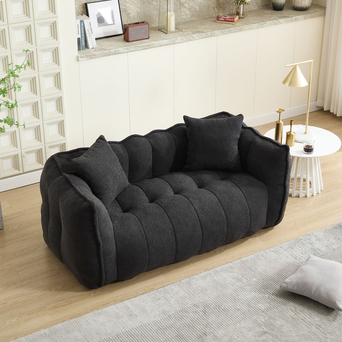 Cozy Beanbag Chair With High Resilience Foam Core For 2