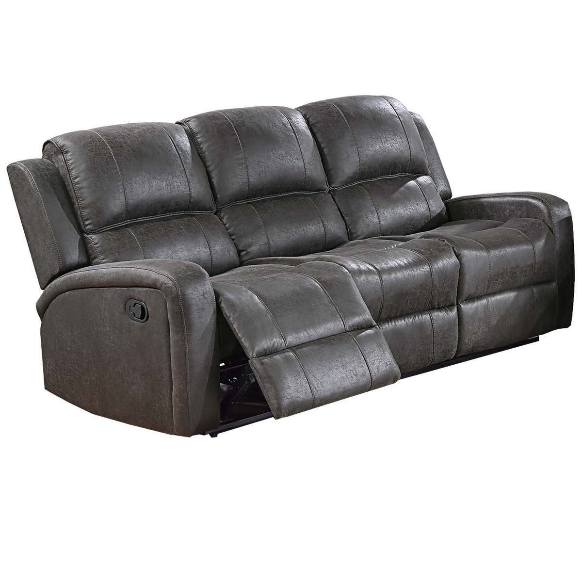 Modern Reclining Sofa With Padded Seat And Backrest