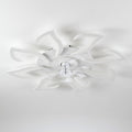 Flower Ceiling Fan With Remote Controlled LED Light, Flush Mount DC Motor Fan