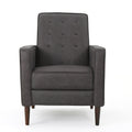 Macedonia - Button Tufted Fabric Recliner - Slate