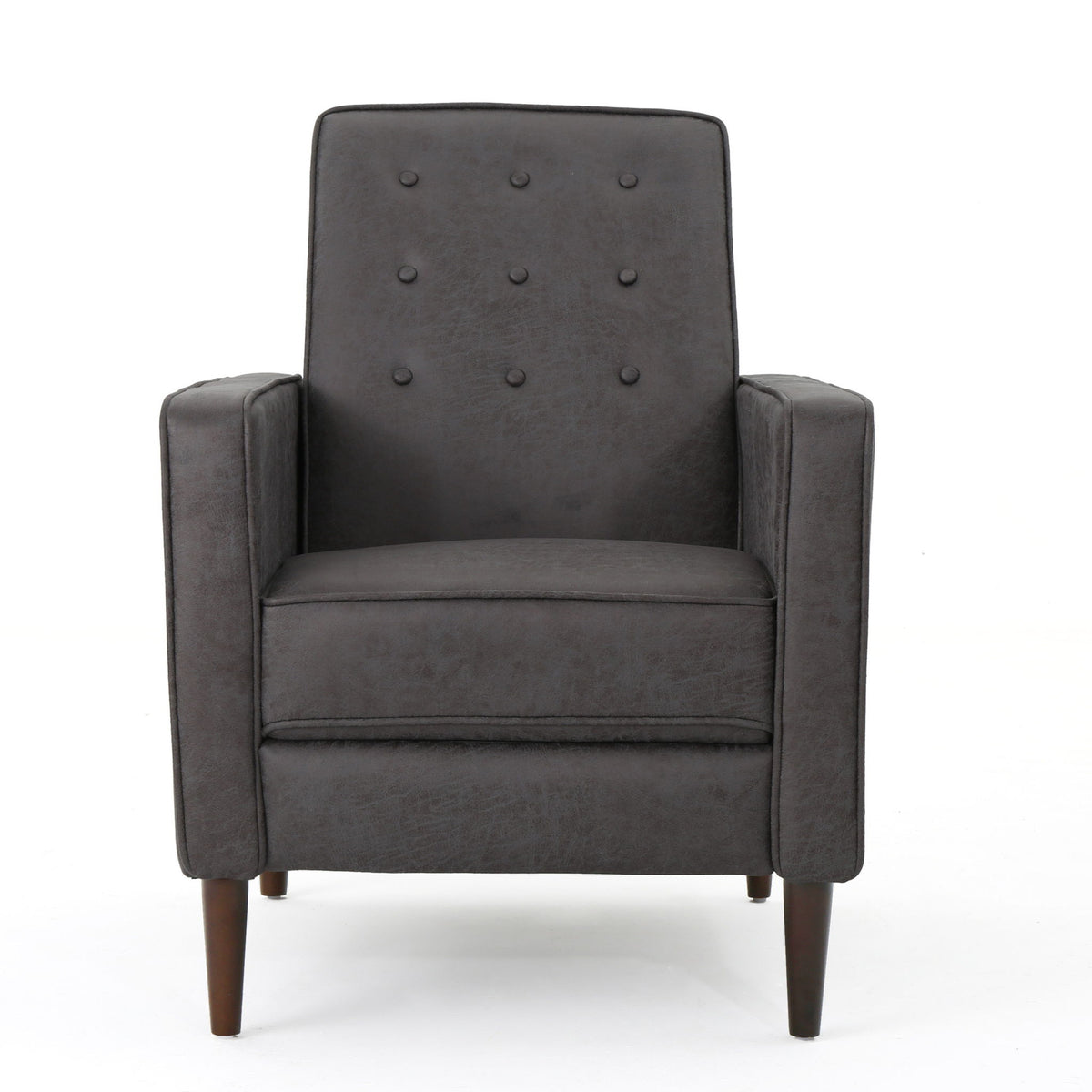 Macedonia - Button Tufted Fabric Recliner - Slate