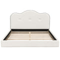 Upholstered Platform Bed With Sturdy Frame And Headboard