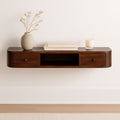 Lunar - 2 Drawer Floating Console - Chestnut