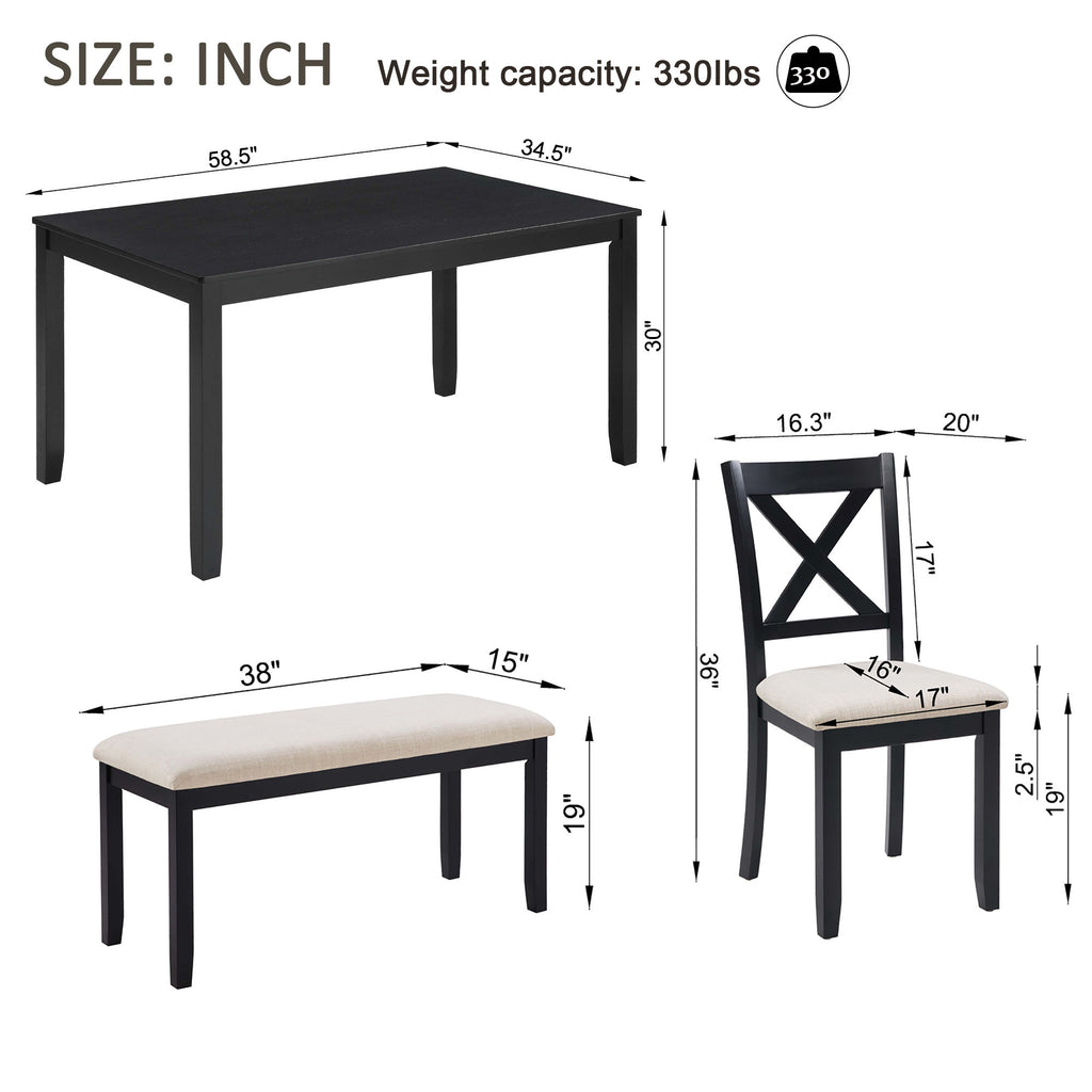 Kitchen Dining Set, Rectangular Dining Table