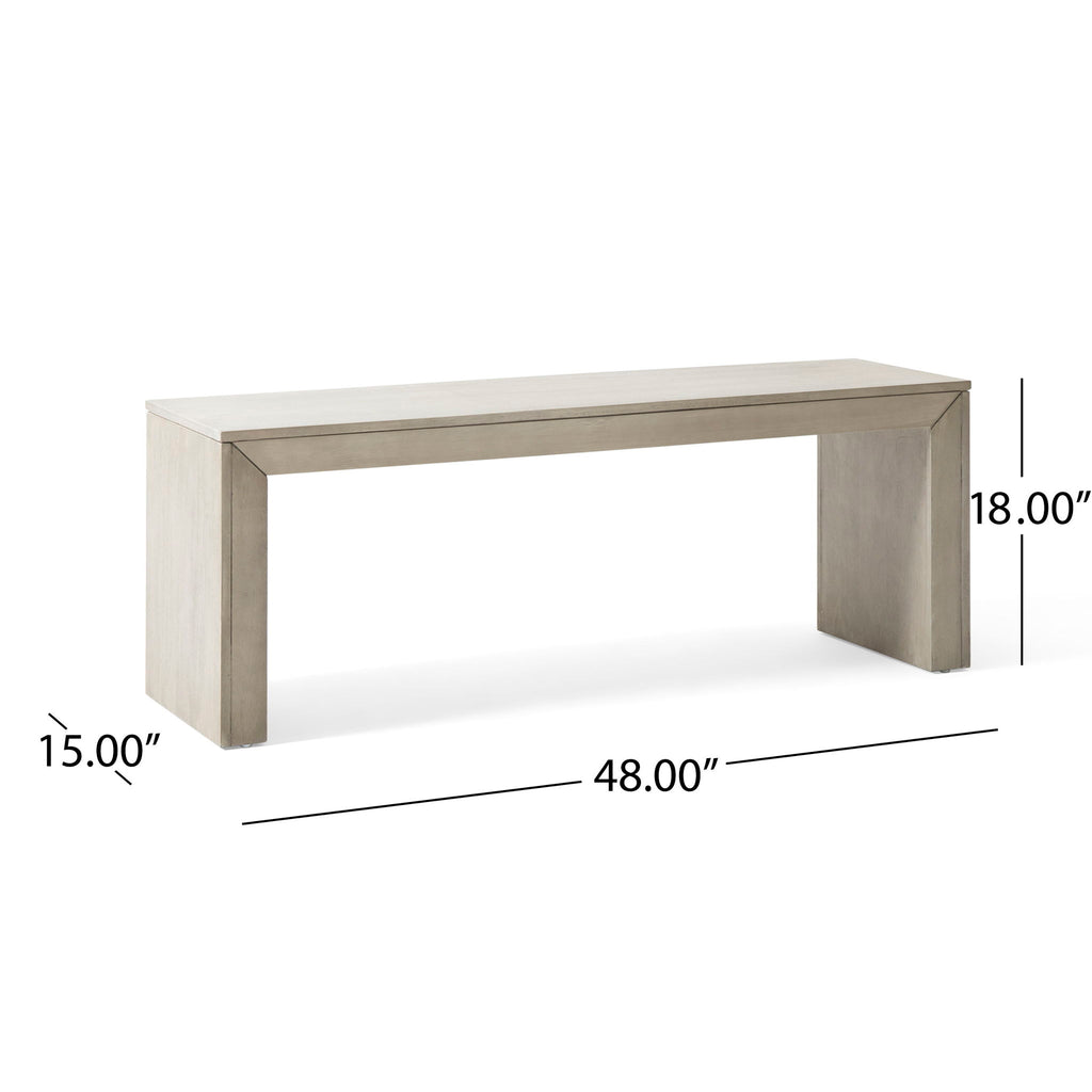 Acacia Wood Dining Bench, Farmhouse Style