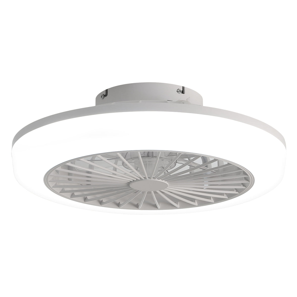 Bladeless Ceiling Fan With Light And Remote Control - White