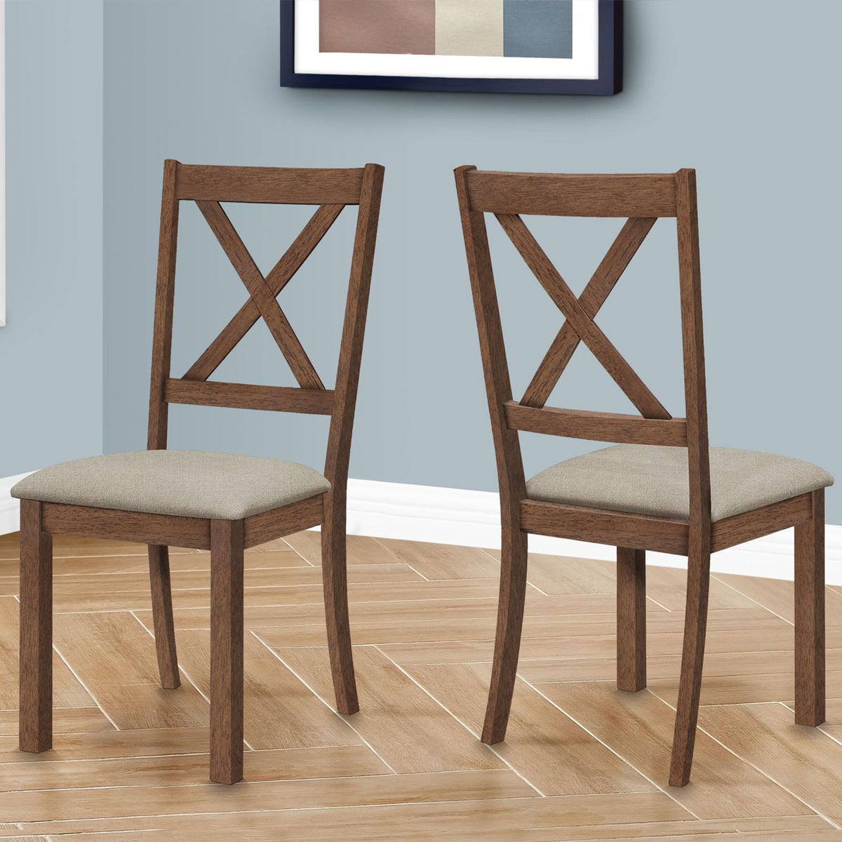 Dining Chair Side, Upholstered For Dining Room, Transitional (Set of 2)