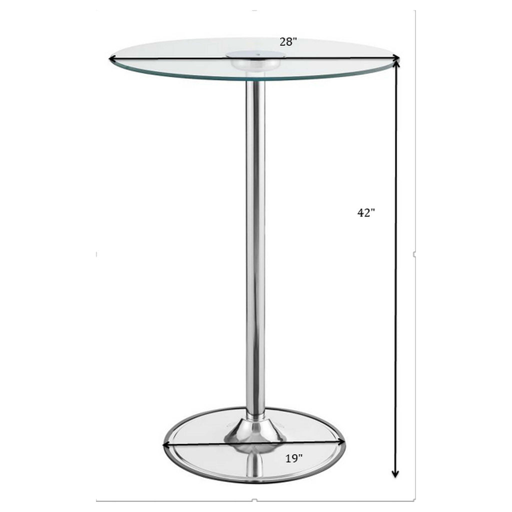 Indra - LED Bistro Table - Chrome