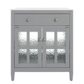Bathroom Vanity With Ceramic Sink, Adjustable Shelf & Tip Out Tray