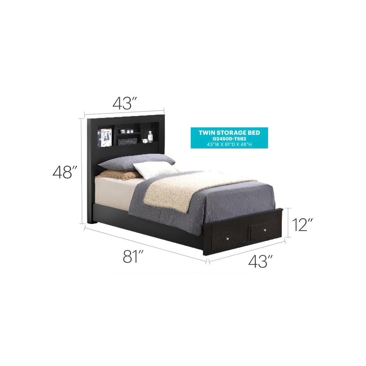 Stylish Storage Bed For Modern Spaces