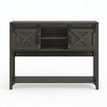 Farmhouse Entryway Table With Sliding Barn Door