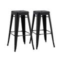Backless Bar Stools (Set of 2) - Black
