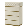Stanley - 5 Drawer Chest With Crocodile Texture - Gray