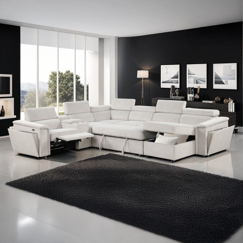 Harvey - Power Recliner Sleeper Sectional
