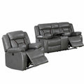 Living Room Set With Pillow Armrest And Tufted Backrest