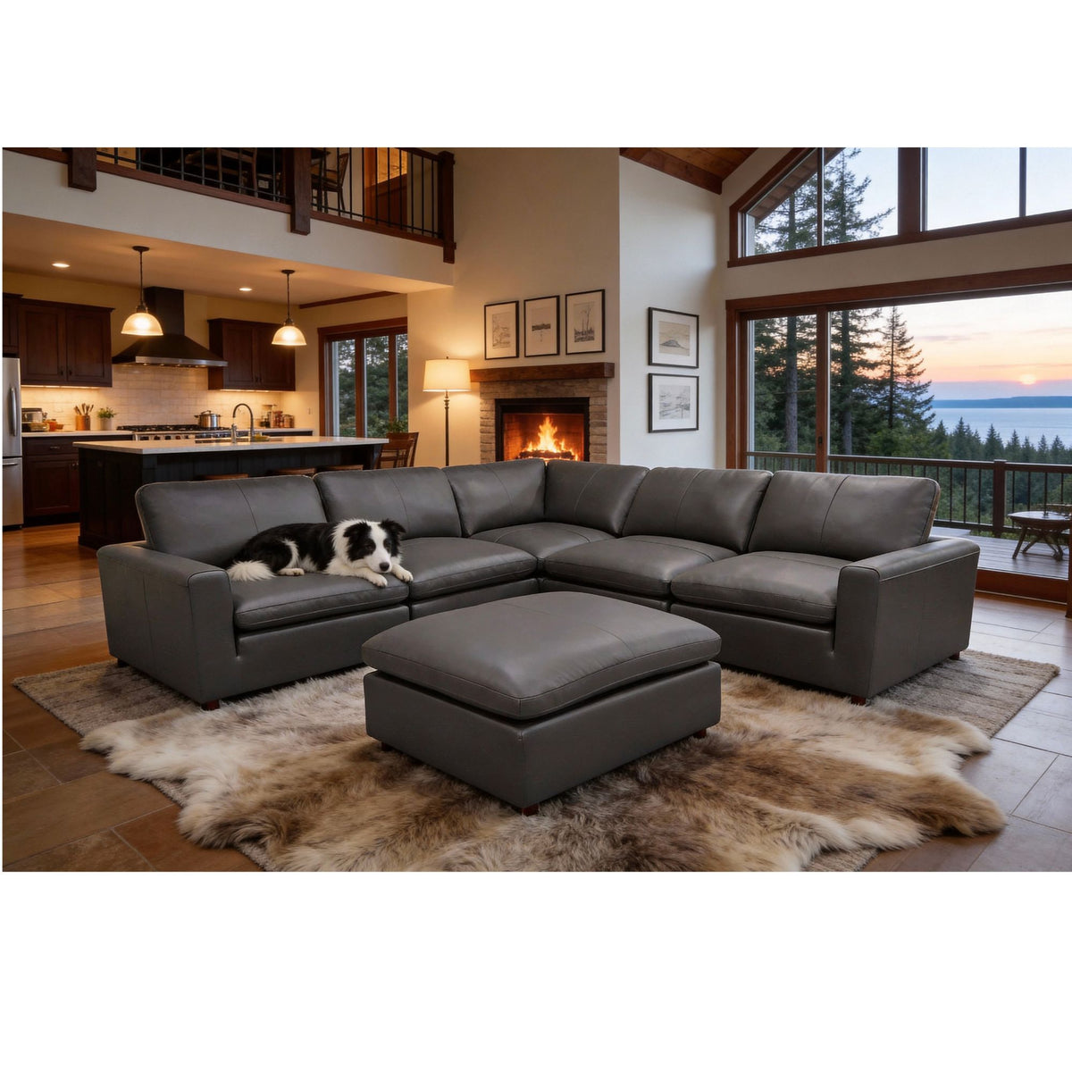 Upholstered Large Seating Modular Sectional
