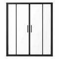Double Framed Sliding Shower Door - Matte Black