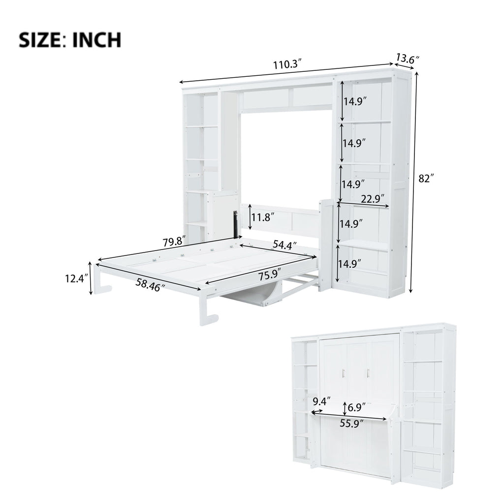 Murphy Bed With Desk And Bookshelf