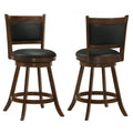 Swivel Stool With Swivel Base (Set of 2) - Black / Brown