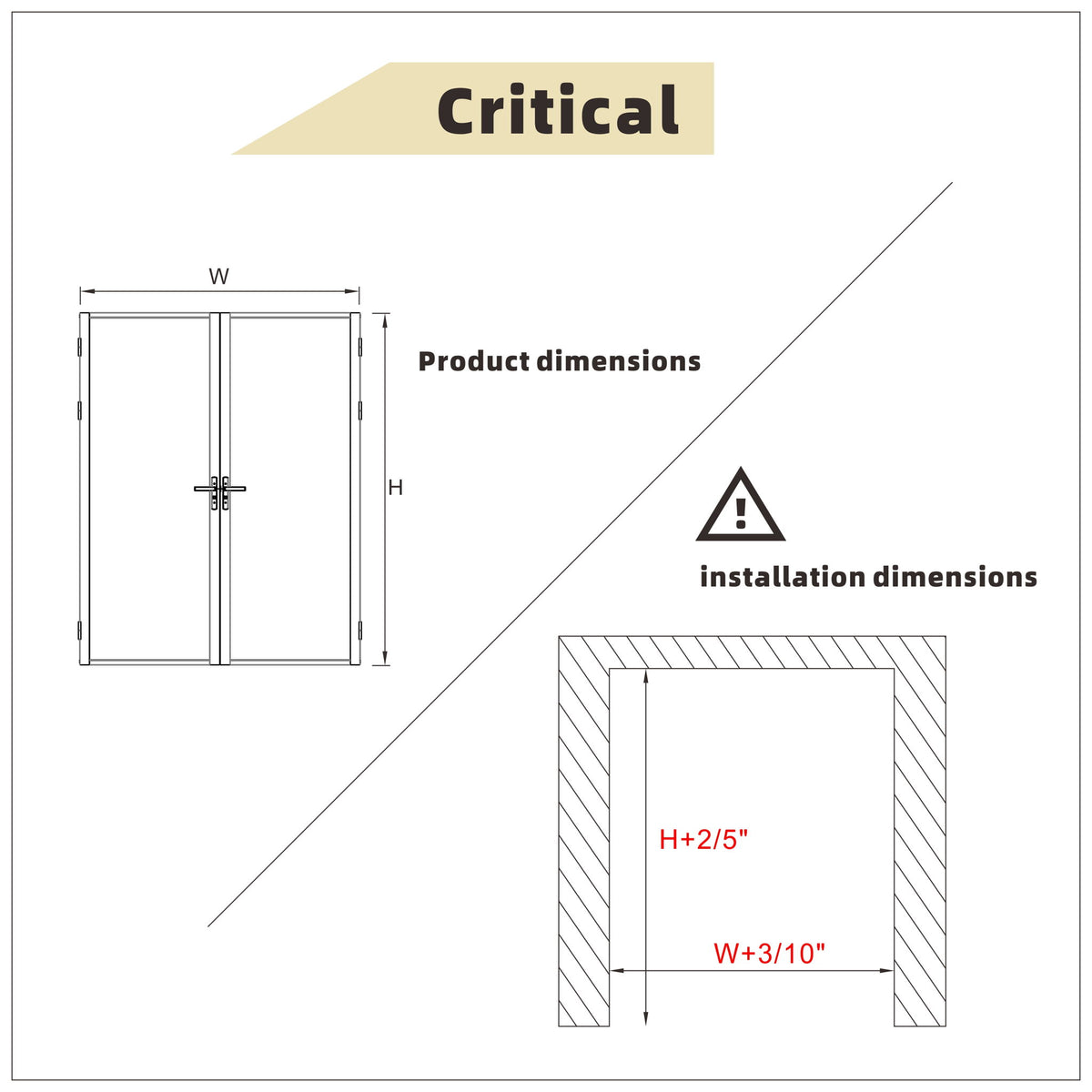 Universal Reversible Swing Design Interior Door Slab
