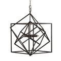 3 Light Metal Chandelier, Hanging Light Fixture With Adjustable Chain For Kitchen, Bulb Not Included - Black