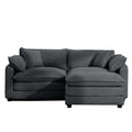 Modular Oversized Cushion Sofa With Ottoman, Low Back, Deep Seating Sofa Set