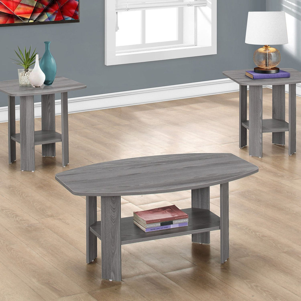 Table Set, Coffee, End, Side, Accent For Living Room (Set of 3)