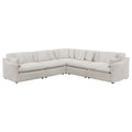Greeley - 5 Piece Upholstered Modular Sectional Sofa - Ivory