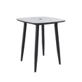 5 Piece Outdoor Bar Set With Table And Swivel Stools - Carbon / Ember Black