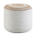 Serena - Handcrafted Round Braided Pouf