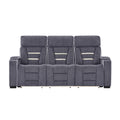 Austin - Reclining Sofa With Storage Arms - Gray