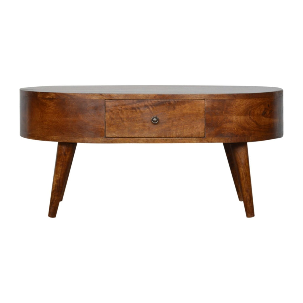 Rounded Wood Table