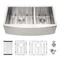 Farmhouse Sink With Double Bowl, 60 / 40