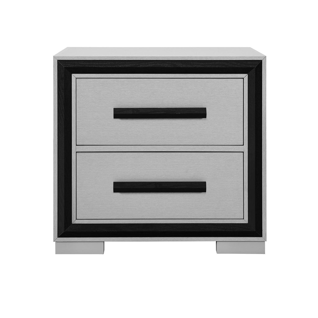 Adelaide - Nightstand With Cooler And Speaker - Gray / Black