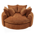 Modern Round Chaise Sofa With 8 Throw Pillows
