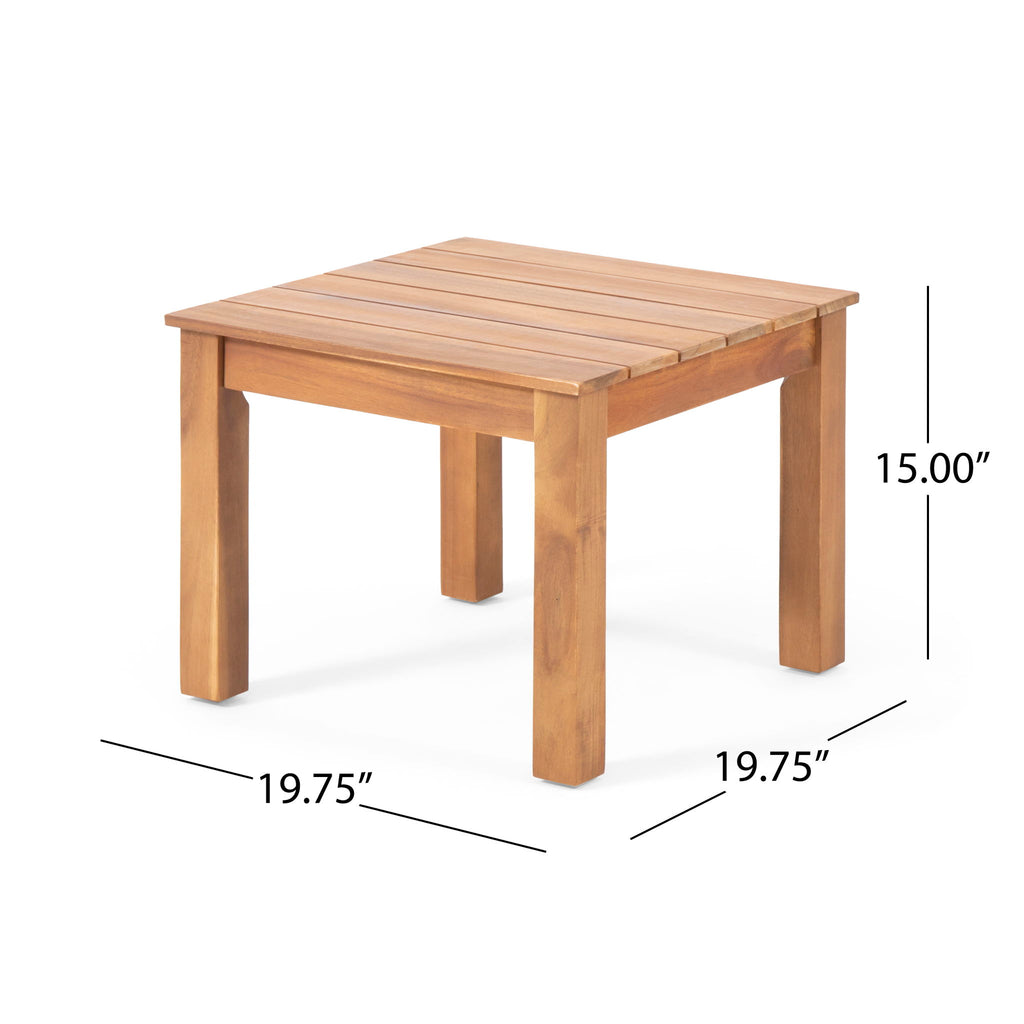 Halcyon - Outdoor Side Table With Slat Design