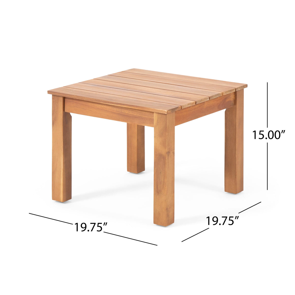 Halcyon - Outdoor Side Table With Slat Design