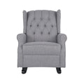 Sheila - Contemporary Fabric Tufted Wingback Rocking Chair - Gray