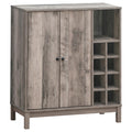 Wine Cabinet With 2 Doors - Gray