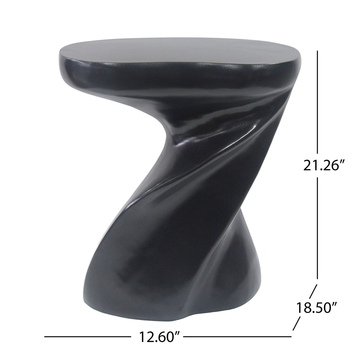 Twisted Sculptural Side Table Indoor / Outdoor