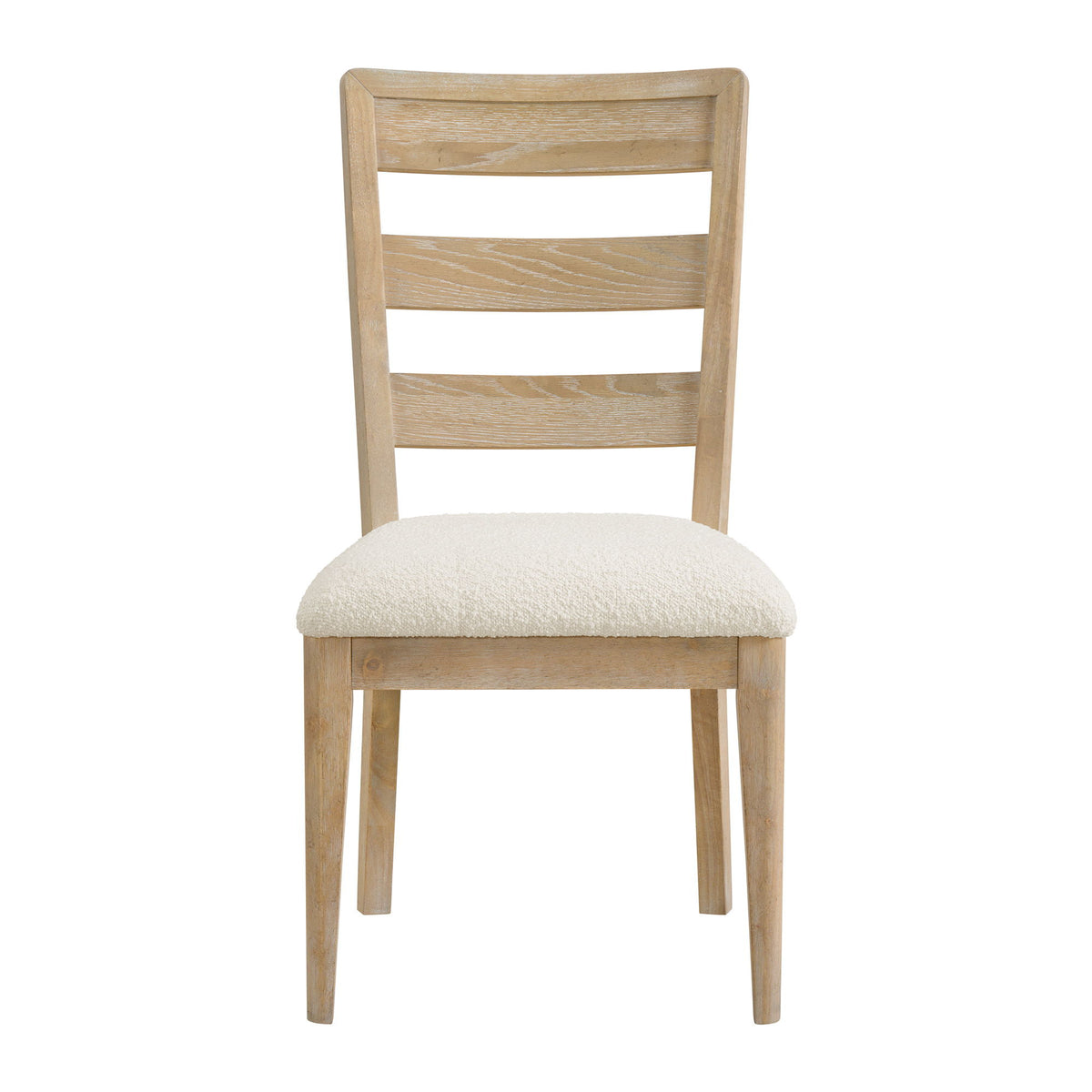 Upholstered Dining Chair With Ladder Back Design (Set of 2)