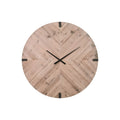 Wall Clock, Round, Large Oversized - Brown