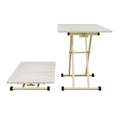 Adjustable Standing Table, Indoor & Outdoor Use, Portable With Adjustable Height - Off White / White